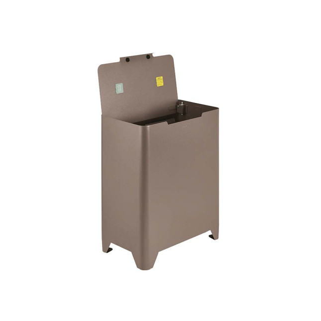Poubelle cuisine de tri sélectif 2x20L avec seaux Taupe