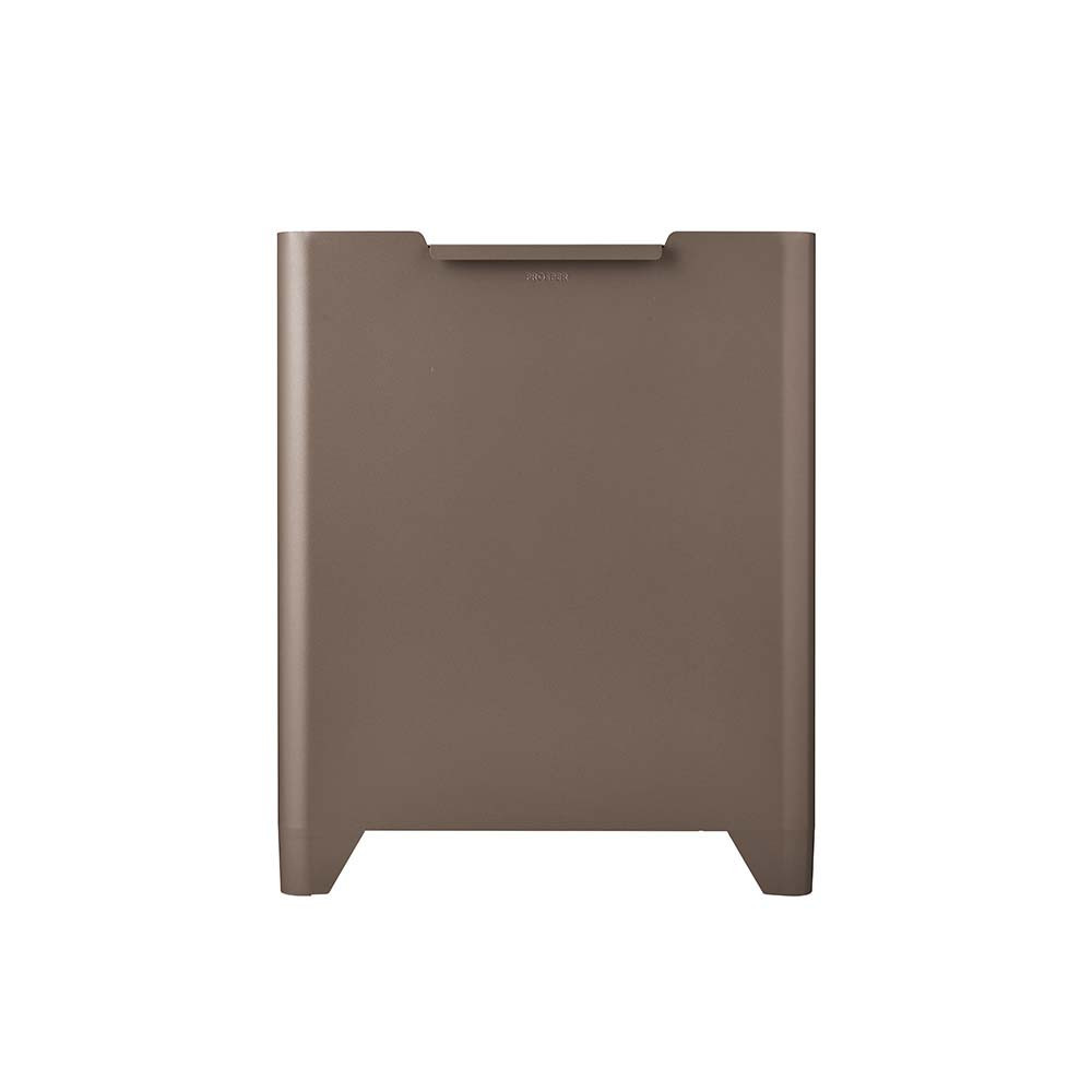 Poubelle cuisine de tri sélectif 2x20L avec seaux Taupe