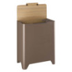 Poubelle cuisine de tri sélectif 2x20L avec seaux Taupe Poubelle cuisine de tri sélectif 2x20L avec seaux Taupe