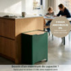 Poubelle cuisine de tri sélectif 2x20L avec seaux Beige Astral Poubelle cuisine de tri sélectif 2x20L avec seaux Beige Astral
