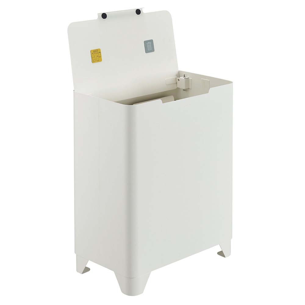 Poubelle cuisine de tri sélectif 2x30L Blanc Coton Poubelle cuisine de tri sélectif 2x30L Blanc Coton