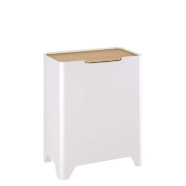 Poubelle cuisine de tri sélectif 2x30L Blanc Coton