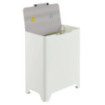 Poubelle cuisine de tri sélectif 2x30L Blanc Coton/Gris galet