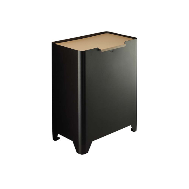 Poubelle cuisine de tri sélectif 2x30L Noir Basalte/ Moka