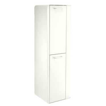 Poubelle cuisine de tri sélectif 2x20L avec seaux Blanc Coton