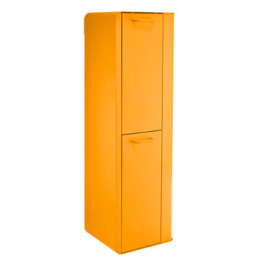 Poubelle cuisine de tri sélectif 2x20L avec seaux Jaune Pamplemousse