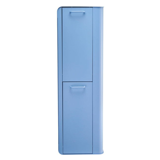 Poubelle cuisine de tri sélectif 2x20L avec seaux Bleu Lavande