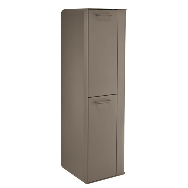 Poubelle cuisine de tri sélectif 2x20L avec seaux Taupe