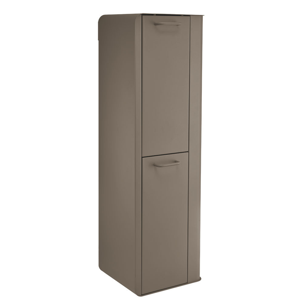 Poubelle cuisine de tri sélectif 2x20L avec seaux Taupe