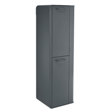 Poubelle cuisine de tri sélectif 2x20L avec seaux Gris Ardoise