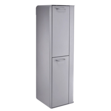 Poubelle cuisine de tri sélectif 2x20L avec seaux Gris Galet