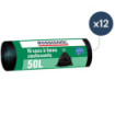 Lot de 12 rouleaux de 10 sacs-poubelle 50L - 120 sacs Lot de 12 rouleaux de 10 sacs-poubelle 50L - 120 sacs