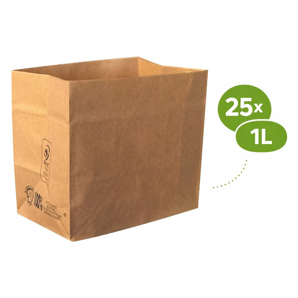Lot de 25 sacs papier 1L Lot de 25 sacs papier 1L
