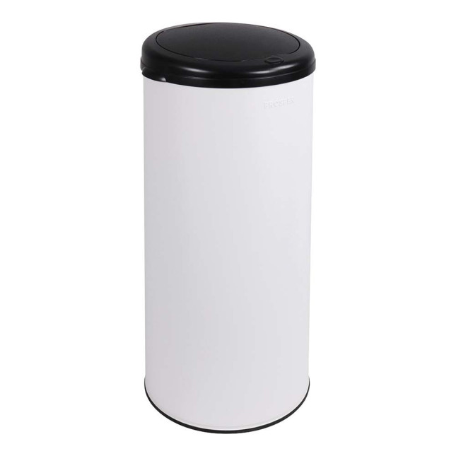 Poubelle cuisine à ouverture manuelle 45L Blanc Coton