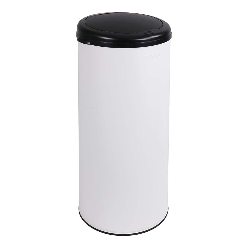 Poubelle cuisine à ouverture manuelle 45L Blanc Coton