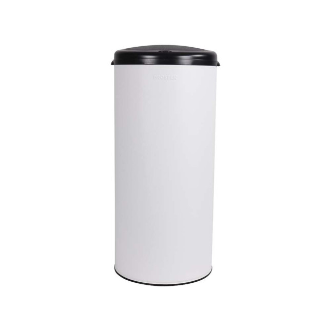 Poubelle cuisine à ouverture manuelle 45L Blanc Coton
