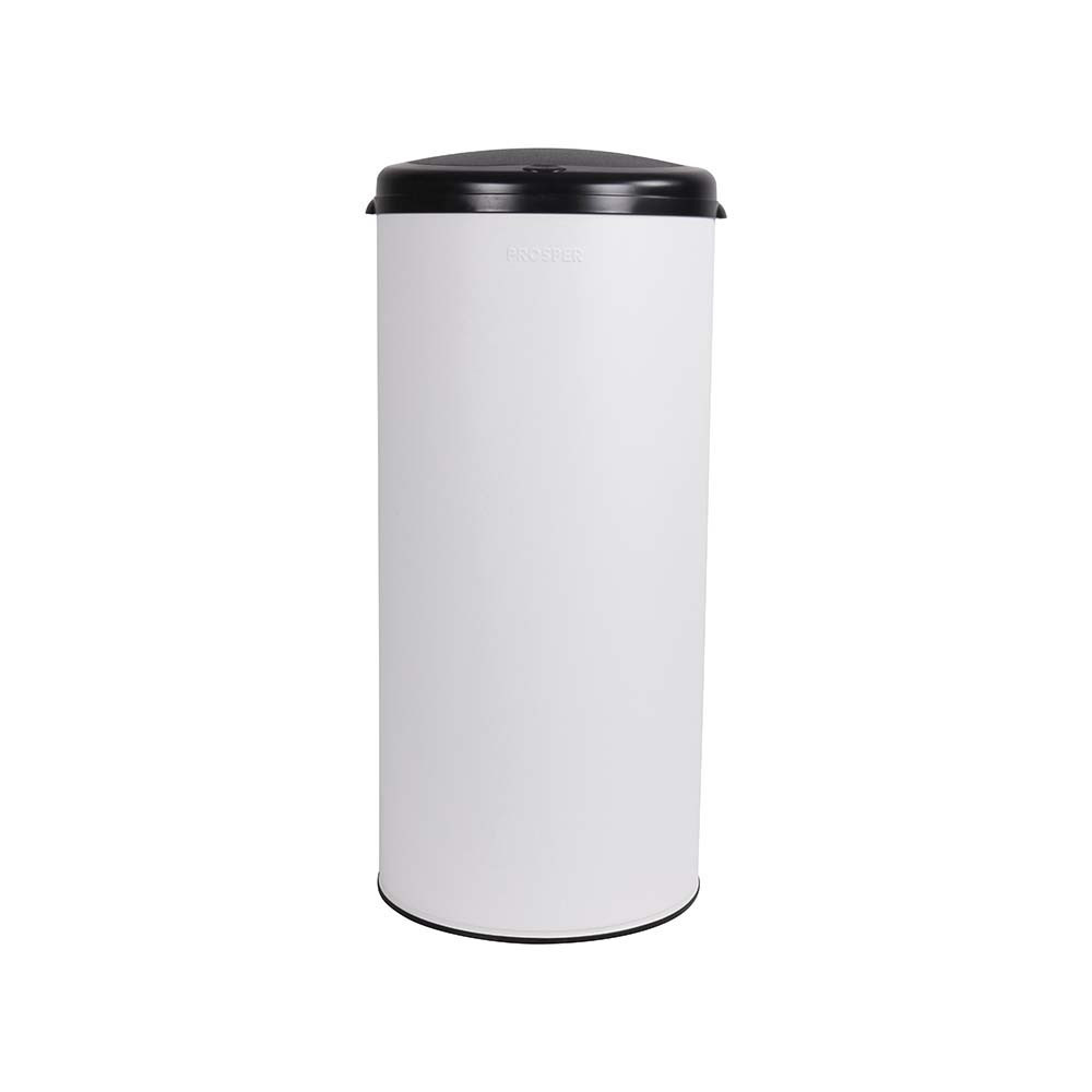 Poubelle cuisine à ouverture manuelle 45L Blanc Coton