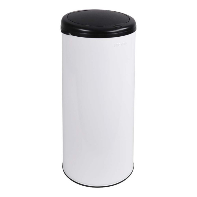 Poubelle cuisine à ouverture manuelle 45L Blanc Éclat