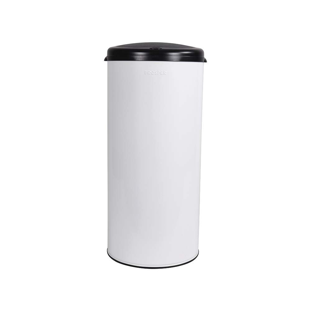 Poubelle cuisine à ouverture manuelle 45L Blanc Éclat