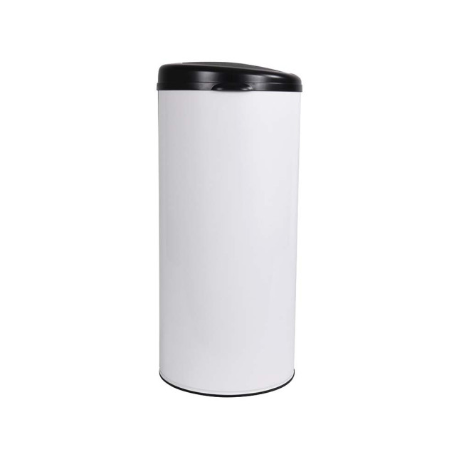 Poubelle cuisine à ouverture manuelle 45L Blanc Éclat