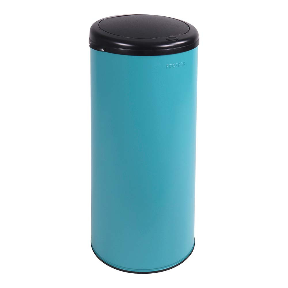 Poubelle cuisine à ouverture manuelle 45L Bleu Turquoise