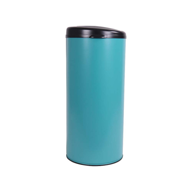 Poubelle cuisine à ouverture manuelle 45L Bleu Turquoise