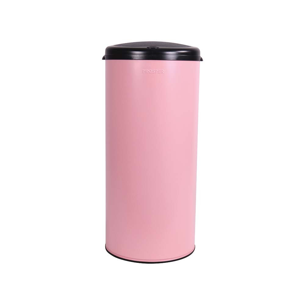 Poubelle cuisine à ouverture manuelle 45L Rose Dragée