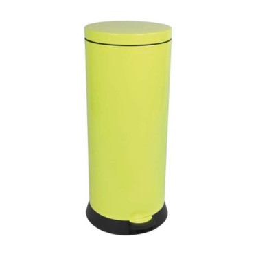 Poubelle de cuisine à pédale 30L Jaune Fluo