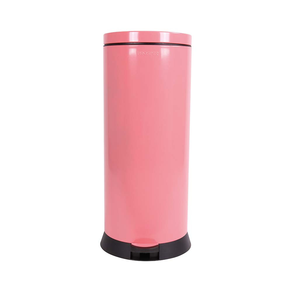 Poubelle de cuisine à pédale 30L Rose Litchi