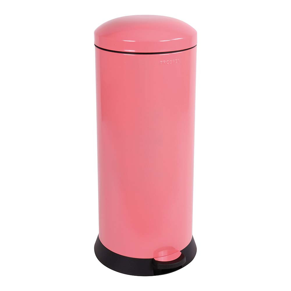 Poubelle de cuisine à pédale 30L Rose Litchi