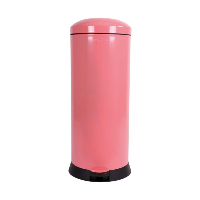 Poubelle de cuisine à pédale 30L Rose Litchi