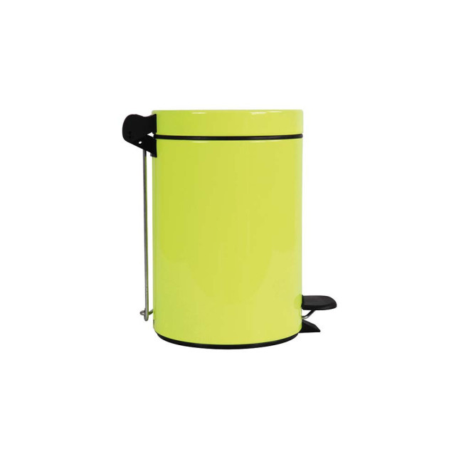 Poubelle de salle de bain à pédale 3L Jaune Fluo Poubelle de salle de bain à pédale 3L Jaune Fluo