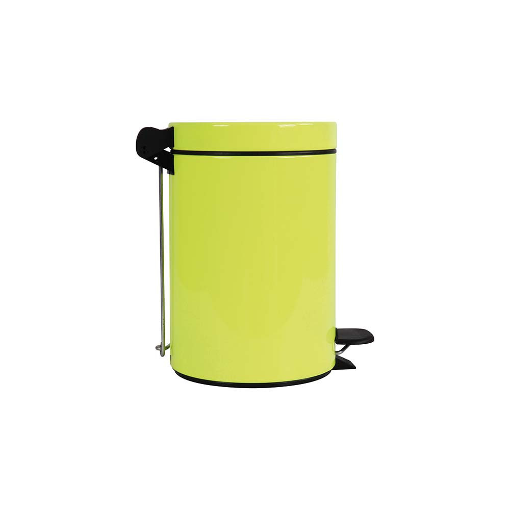 Poubelle de salle de bain à pédale 3L Jaune Fluo Poubelle de salle de bain à pédale 3L Jaune Fluo