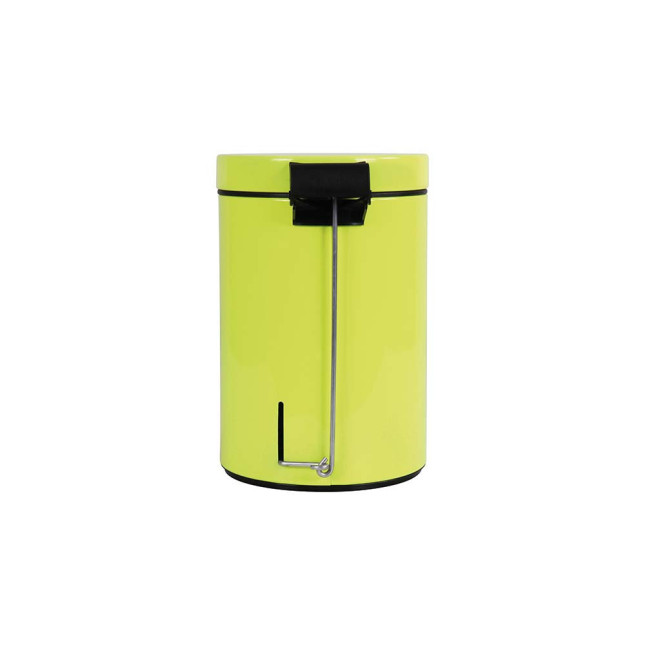 Poubelle de salle de bain à pédale 3L Jaune Fluo Poubelle de salle de bain à pédale 3L Jaune Fluo