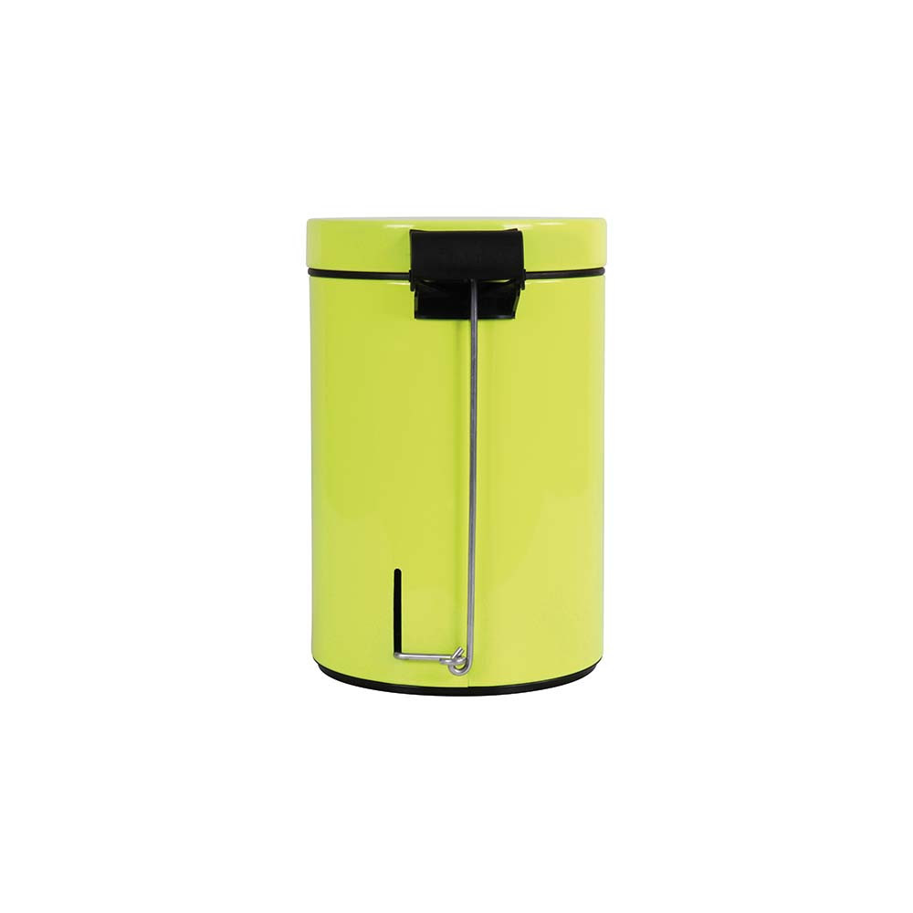 Poubelle de salle de bain à pédale 3L Jaune Fluo Poubelle de salle de bain à pédale 3L Jaune Fluo