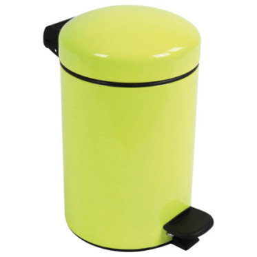 Poubelle de salle de bain à pédale 3L Jaune Fluo