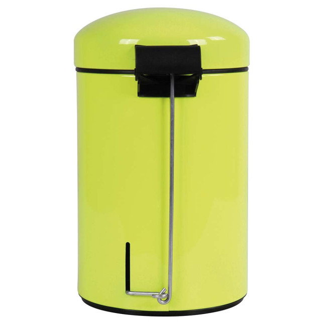 Poubelle de salle de bain à pédale 3L Jaune Fluo Poubelle de salle de bain à pédale 3L Jaune Fluo