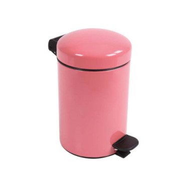 Poubelle de salle de bain à pédale 3L Rose Litchi