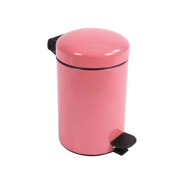 Poubelle de salle de bain à pédale 3L Rose Litchi