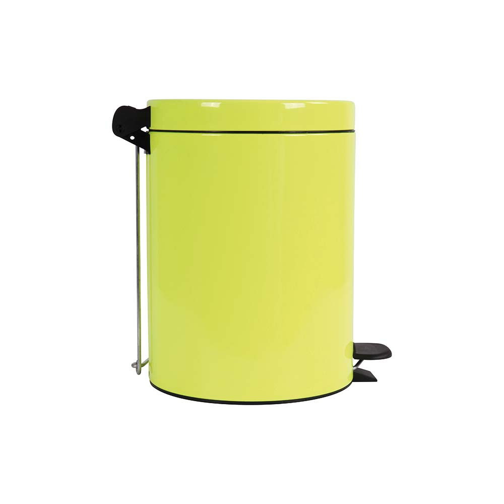 Poubelle de salle de bain à pédale 5L Jaune Fluo Poubelle de salle de bain à pédale 5L Jaune Fluo