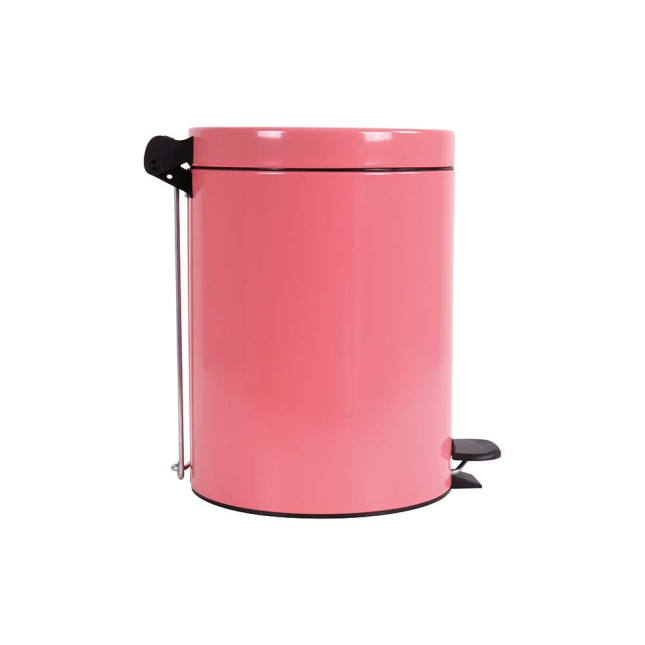 Poubelle de salle de bain à pédale 5L Rose Litchi Poubelle de salle de bain à pédale 5L Rose Litchi