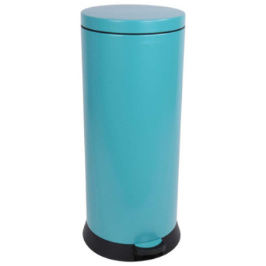Poubelle cuisine à pédale 30L Bleu Turquoise