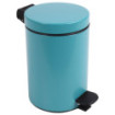 Poubelle salle de bain à pédale 3L Bleu Turquoise
