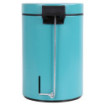 Poubelle salle de bain à pédale 3L Bleu Turquoise