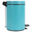 Poubelle salle de bain à pédale 3L Bleu Turquoise