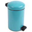 Poubelle salle de bain à pédale 3L Bleu Turquoise
