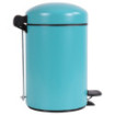 Poubelle salle de bain à pédale 3L Bleu Turquoise