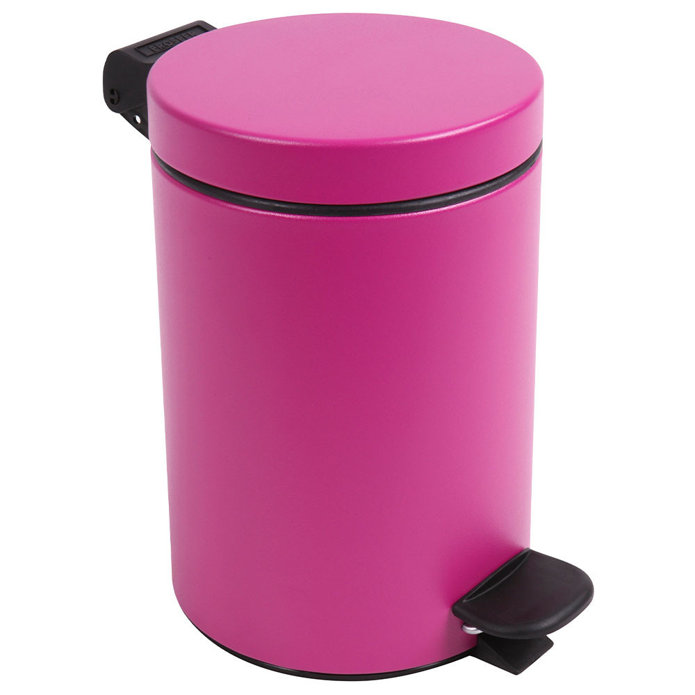 Poubelle salle de bain à pédale 3L Rose Pitaya