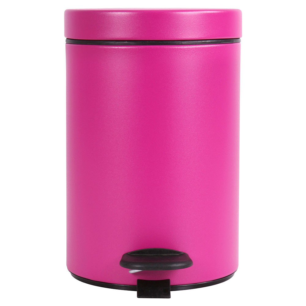 Poubelle salle de bain à pédale 3L Rose Pitaya