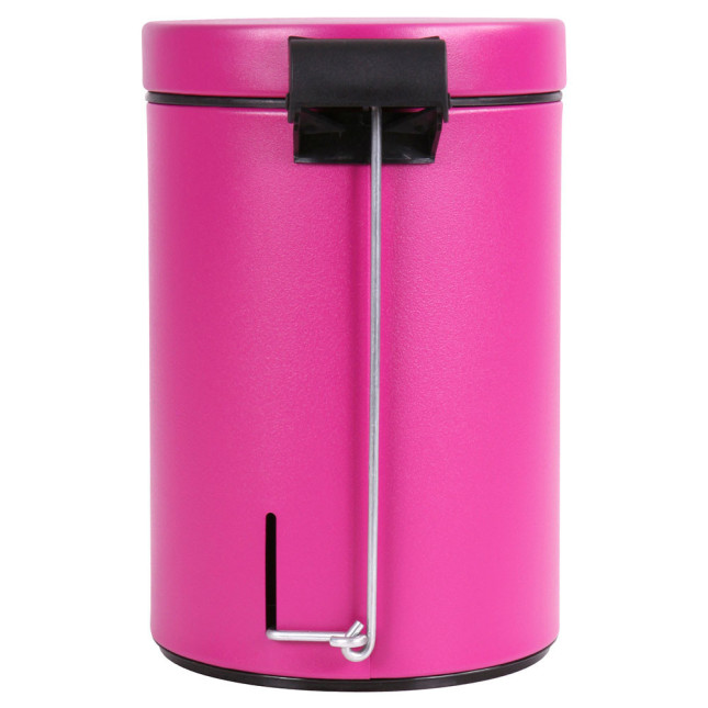 Poubelle salle de bain à pédale 3L Rose Pitaya